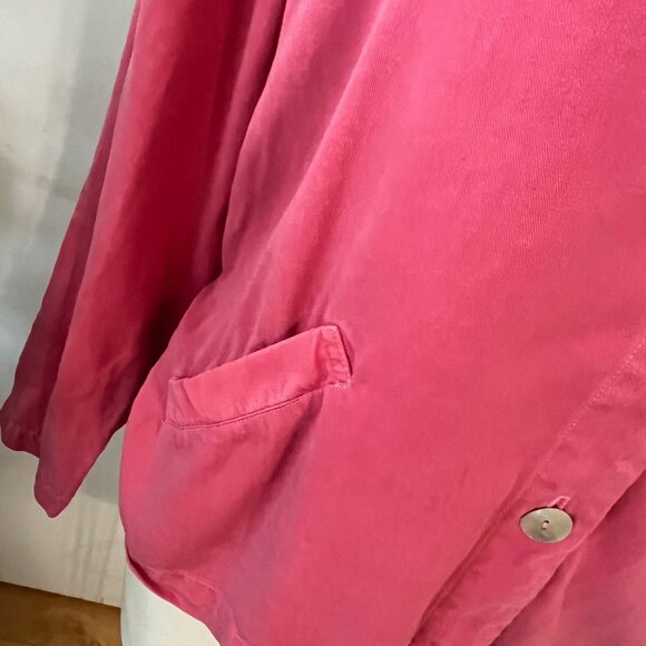 CUT LOOSE  Short Pink Tencel Jacket Size Small - Picture 3 of 8